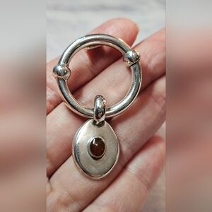 Carnelian Abstract Designer Sterling Silver 925 Pendant Abstract Minimali